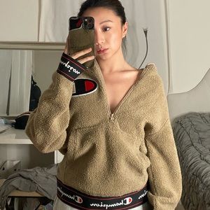 champion teddy hoodie